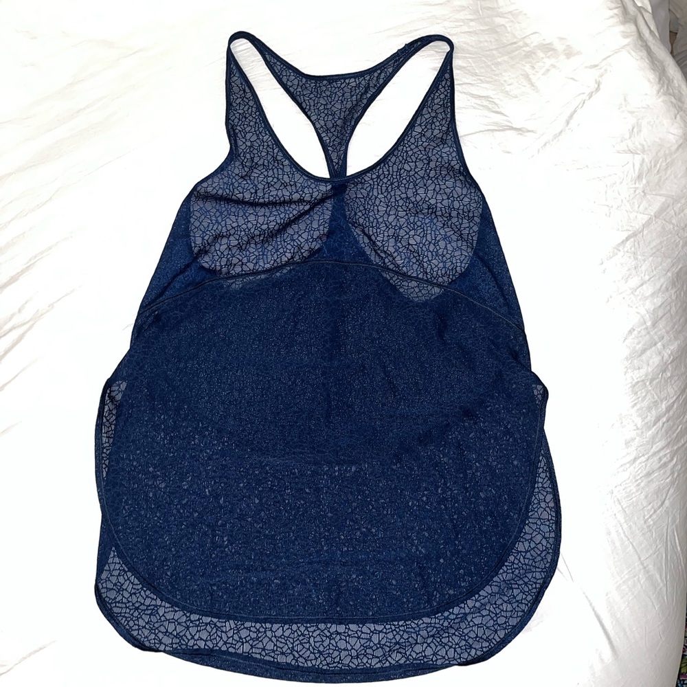 navy blue lululemon tank top size 8